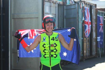 Sarah Teelow won the Formula 2 category at the World Waterski Racing Championships in Spain in September