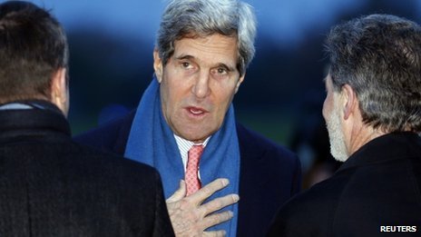 Secretary of State John Kerry has arrived in Geneva for Iran nuclear talks