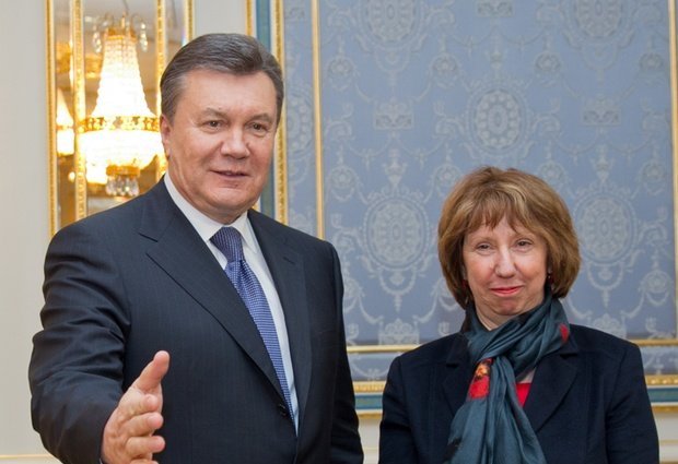 Catherine Ashton met President Viktor Yanukovych in Kiev