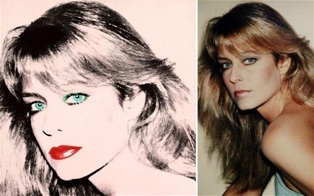 Farrah Fawcett portrait is one of a pair created by Andy Warhol in 1980