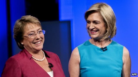 Left-wing candidate Michelle Bachelet faces Evelyn Matthei, a former minister in the governing centre-right coalition