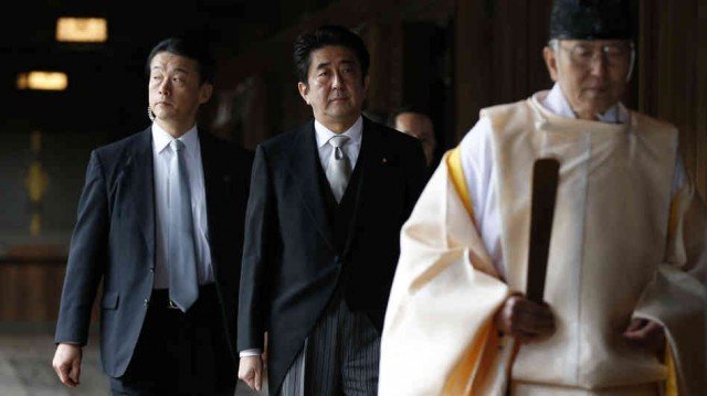 PM Shinzo Abe visited Yasukuni shrine that honors Japan's war dead, including some convicted war criminals