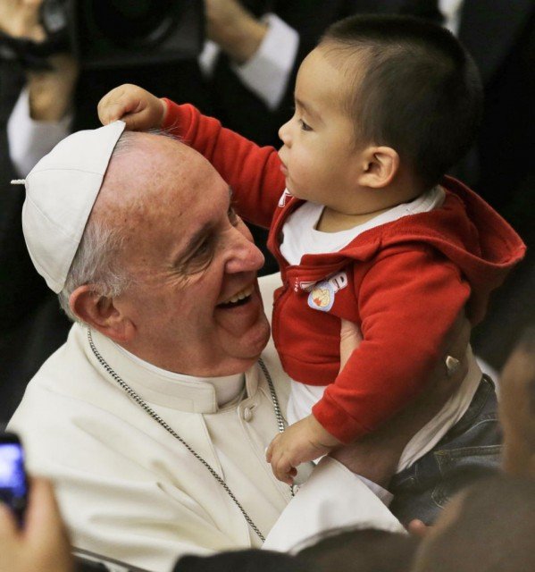 Pope Francis met children and volunteers of the Santa Marta Vatican Institute 