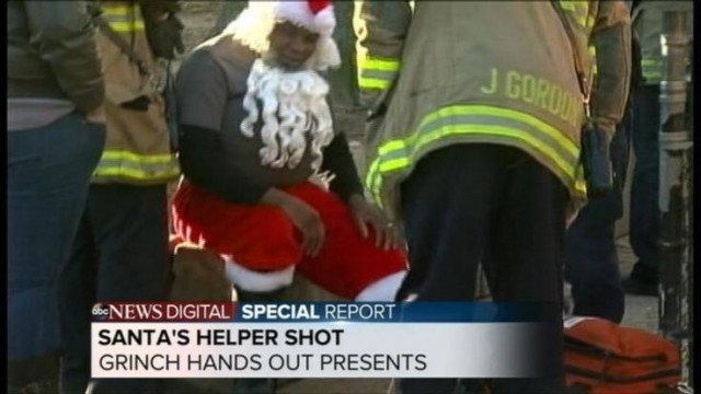 Santa's helper has been shot in the back with a pellet gun while delivering toys in Washington 