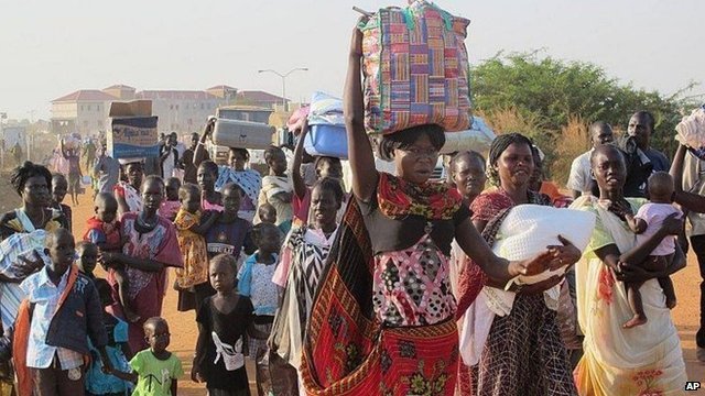 The UN estimates 20,000 people have taken refuge in UN compounds in South Sudan’s capital