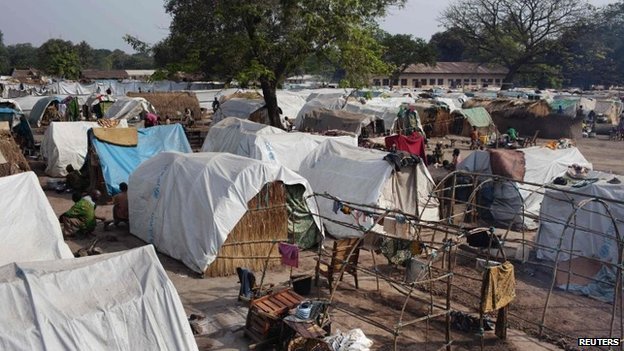 The town of Bossangoa in the Central African Republic has been paralyzed by communal fighting