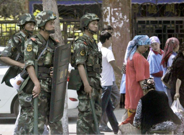 Xinjiang, home to the Muslim Uighur minority group, sees sporadic clashes