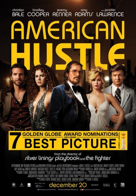 American Hustle has won three Golden Globe awards at last night ceremony in Beverly Hills