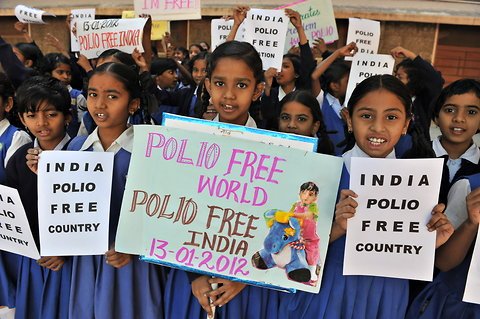 India is marking three years since its last reported polio case