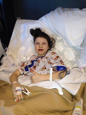 Mia Robertson is recovering from a major bone graft procedure for her cleft