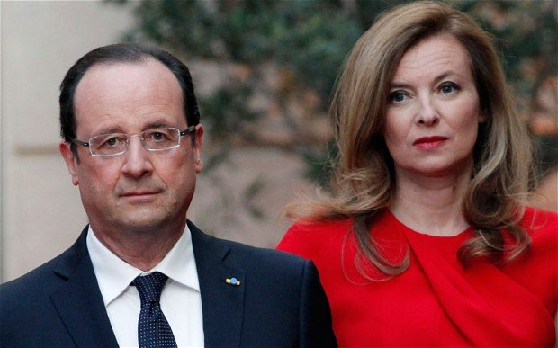 President Francois Hollande has visited First Lady Valerie Trierweiler in hospital for the first time since reports of his alleged affair 