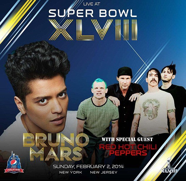 Red Hot Chili Peppers will join Bruno Mars as half-time performers at this year's Super Bowl
