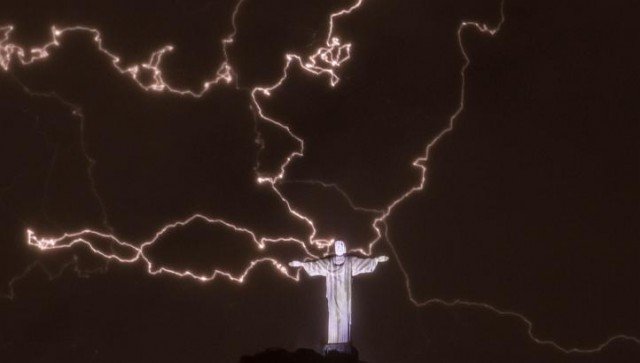 Rio de Janeiro's iconic Christ the Redeemer statue has been damaged by a lightning strike
