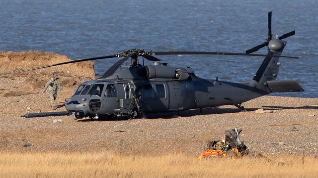 The US Navy MH-53E Sea Dragon helicopter had five people on board when crashed off the coast of Norfolk