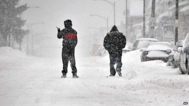 A second wave of heavy snowfall hits the US Northeast