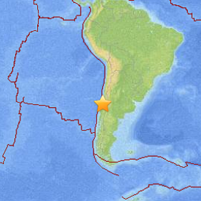 A 6.7-magnitude earthquake hit off the northern coast of Chile on Sunday evening