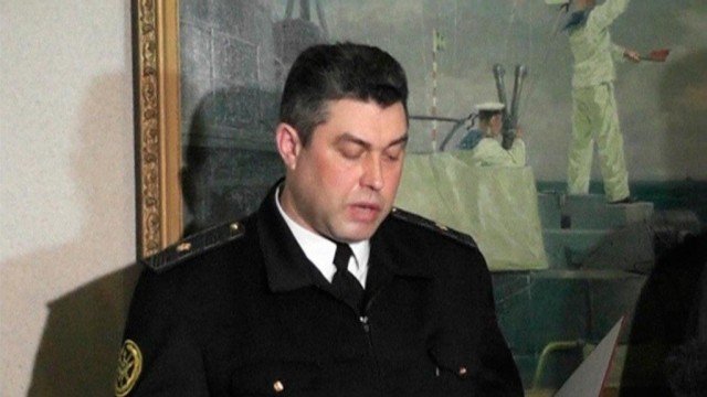 Admiral Denis Berezovsky surrendered his headquarters in the Crimean port of Sevastopol