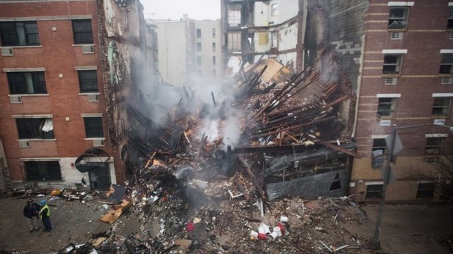 East Harlem explosion destroyed two buildings and smashed nearby windows
