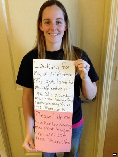 Katheryn Deprill began searching for her birth mother on Facebook on March 2