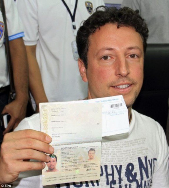 Luigi Maraldi’s passport went missing in Thailand last year and was reported shortly thereafter