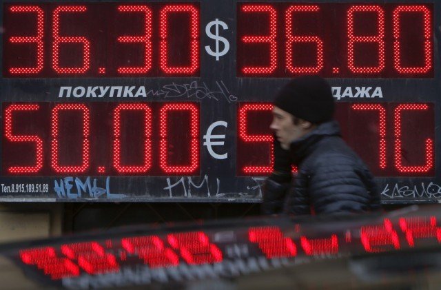 Russian stock market fell sharply as investors weighed the impact of western sanctions over Ukraine