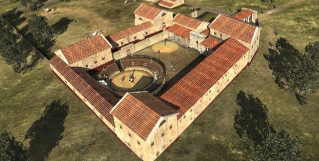 The remains of a Roman gladiator school at Carnuntum were mapped using sophisticated aerial surveys and ground-penetrating radar
