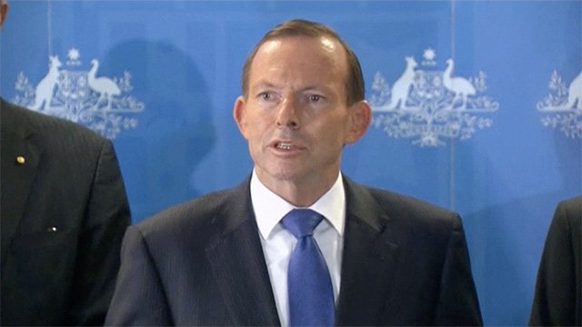 Tony Abbott told reporters near Perth that the hunt for flight MH370 was still being stepped up