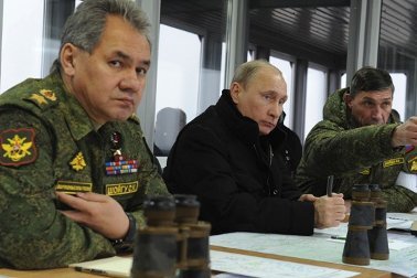 Vladimir Putin says there is no need yet to send Russian troops into Ukraine, but he has not ruled out doing so