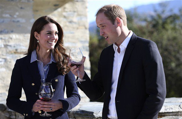 Kate Middleton enjoyed several glasses of local wine at an engagement at the Amisfield Vineyard in New Zealand 