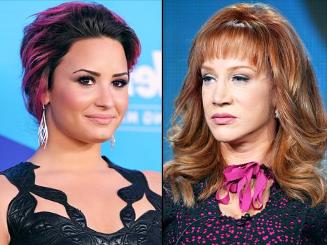Kathy Griffin has received death threats from Demi Lovato's fans after she insulted the former Disney star on Twitter