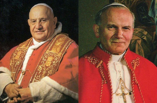Pope John Paul II and Pope John XXIII are to be declared saints at an unprecedented open-air ceremony in Rome