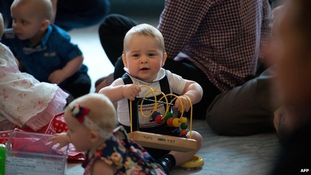 Prince George at the Plunket play group in Wellington 