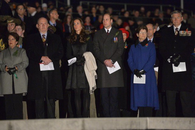 Prince William and Kate Middleton joined military personnel, veterans and the public in Canberra to mark Anzac Day