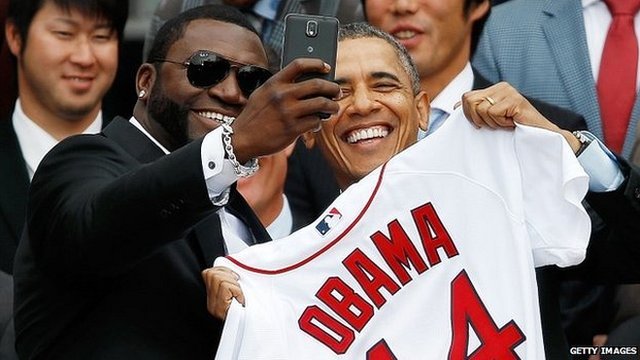 Samsung has been criticized by the White House for promoting a selfie taken by Boston Red Sox player David Ortiz with President Barack Obama