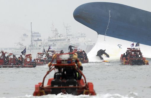 Sewol ferry with 476 people on board sank off South Korea on April 16.