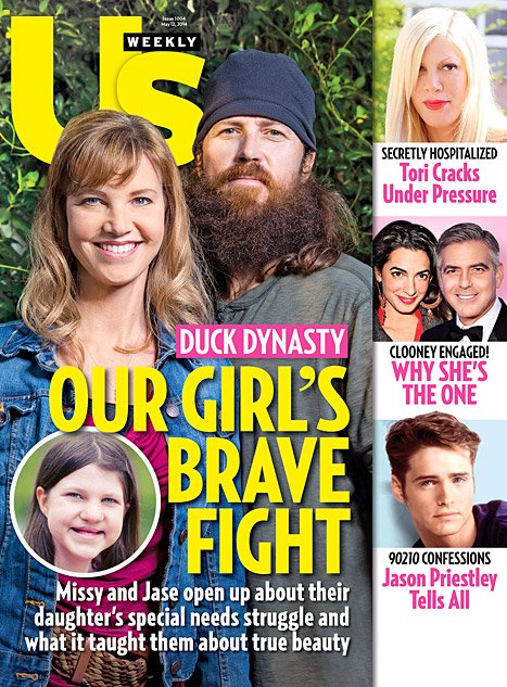 In a recent interview with Us Weekly, Duck Dynasty's Jase, Missy Robertson talk about their daughter Mia's struggle with cleft lip and palate