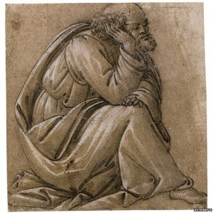 Study for a Seated St. Joseph is believed to be the only drawing which can be clearly linked with one of Sandro Botticelli's painted compositions