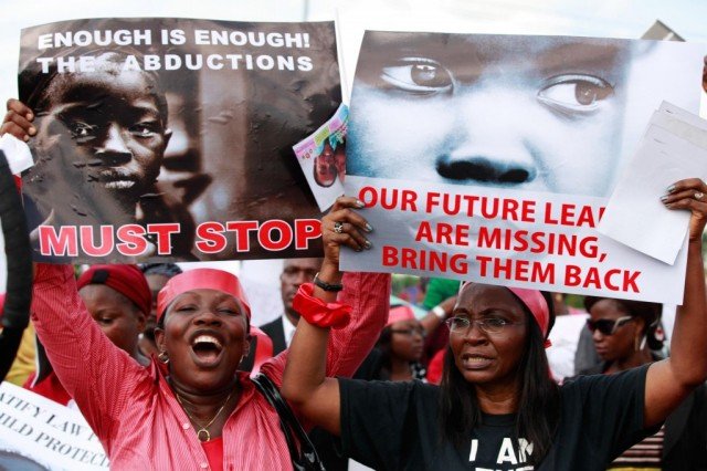 There is mounting domestic and international anger at the Nigerian government's failure to find the girls
