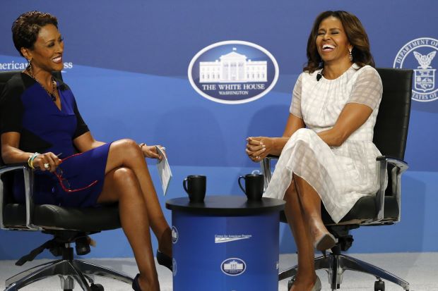 Michelle Obama was asked if she might enter politics after President Barack Obama leaves office