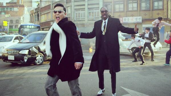 Psy teamed with Snoop Dogg on the hip-hop track Hangover