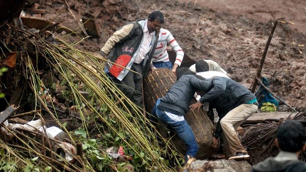 The landslide has claimed at least 23 lives and buried up to 200 people near the city of Pune in Maharashtra state