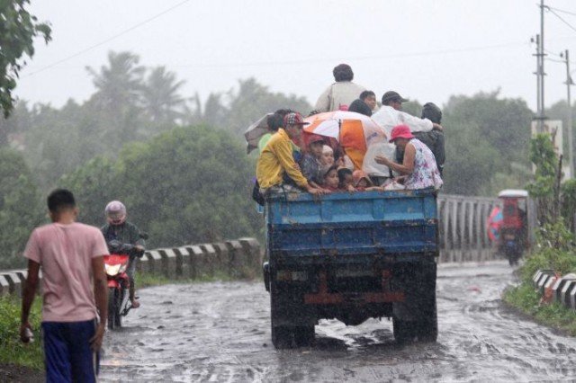 Typhoon Rammasun hit the central Philippines forcing thousands of people to evacuate