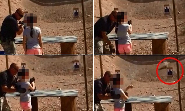 Charles Vacca was giving the girl a lesson at an Arizona shooting range when the recoil from a firearm caused her to lose control of the Uzi submachine gun