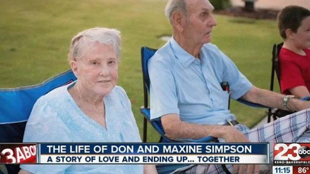 Don and Maxine Simpson died four hours apart on adjoining beds, holding hands during some of their final hours