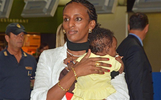 Meriam Yahia Ibrahim Ishag arrived in New Hampshire on Thursday evening with her American husband and her children