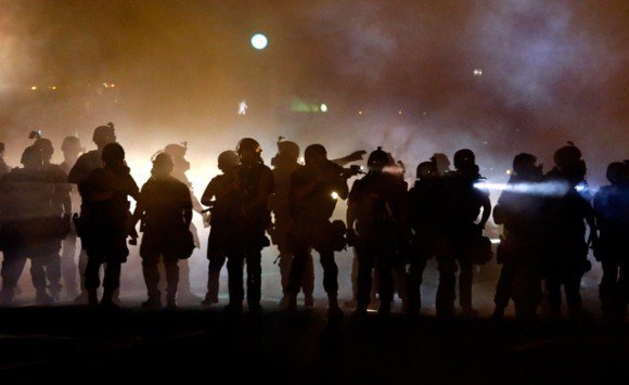 More than 150 people broke the overnight curfew imposed in Ferguson