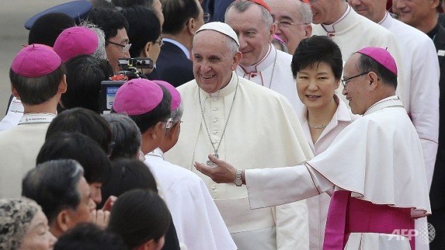 Pope Francis has arrived in South Korea, beginning his first visit to Asia since he took over the papacy in March 2013