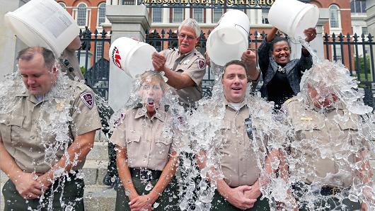 The ALS Ice Bucket Challenge is an activity involving pouring a bucket of ice water on someone's head or donating to the ALS Association