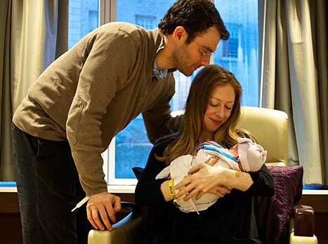 Chelsea Clinton shared the first picture of her newborn daughter Charlotte 
