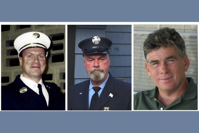 Lt. Howard Bischoff, 58, and firefighters Daniel Heglund, 58, and Robert Leaver, 56, died within hours of one another on September 22